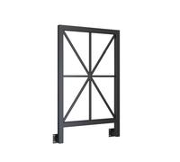 HEFJIAYCIQ Kit Ringhiera in Ferro Metallico, Montanti Per Terrazza E Ringhiera Per Portico, Per Sistema Di Ringhiere Fai Da Te Per Interni Ed Esterni,Black 1,40x85cm