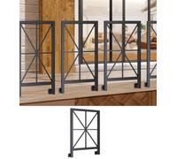 HEFJIAYCIQ Kit Ringhiera in Ferro Metallico, Ringhiera Per Terrazza, Mansarda, Portico E Scala, Ringhiera Per Interni Ed Esterni, Fai Da Te, Per La Casa,Black 1,40x90cm