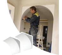 HEFJIAYCIQ Kit Semicircolare Per Arco Verniciabile Per Interni, 2 Pezzi Di Modanatura in Schiuma Precurvata, Modanatura Semicircolare Per Angoli, Decorazione Per La Casa,Bianca,12x20x20cm
