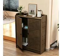 HEFJIAYCIQ Mobile Porta Router Wifi Con Ripiani Regolabili, Mobile Da Terra in PVC Con Presa Multipla E Vano Porta Modem, Per Soggiorno, Ufficio, Camera Da Letto,Brown 1,50x20x85cm