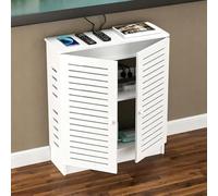HEFJIAYCIQ Mobile Porta Router Wifi Con Ripiano Regolabile, Mobile Da Terra Per Modem E Set-Top Box, Ripiano Per La Gestione Dei Cavi Per Soggiorno, Ingresso, Corridoio,Bianca,50x25x80cm