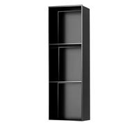 HEFJIAYCIQ Nicchia Doccia in Acciaio, Senza Necessità Di Piastrelle Scaffali Portaoggetti Per Bagno, Nicchie Da Incasso Salvaspazio Con Installazione Sopra Il Piano,3 tier black,28x12.5x90cm