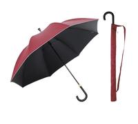 HEFJIAYCIQ Ombrello A Bastone Da Passeggio, Leggero Antiscivolo Manico Lungo Design Antivento Ombrello Bastone, Grande Regalo Per Uomini Donne Grande,Rosso,98cm/38inch