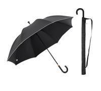 HEFJIAYCIQ Ombrello A Bastone Da Passeggio, Leggero Antiscivolo Manico Lungo Design Antivento Ombrello Bastone, Grande Regalo Per Uomini Donne Grande,Nero,98cm/38inch