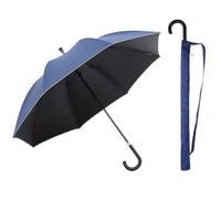 HEFJIAYCIQ Ombrello A Bastone Da Passeggio, Leggero Antiscivolo Manico Lungo Design Antivento Ombrello Bastone, Grande Regalo Per Uomini Donne Grande,Blu,98cm/38inch