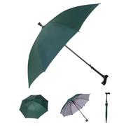 HEFJIAYCIQ Ombrello A Bastone, Ombrello Bastone Con Fibra Di Carbonio Più Lungo, Per L'escursionismo Pioggia Ombrello Antivento,Verde,86cm/33inch