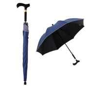 HEFJIAYCIQ Ombrello Con Bastoni Da Passeggio 2 in 1, Combinazione Leggera E Portatile Di Bastone E Ombrello, Per L'escursionismo, L'alpinismo E Il Trekking,Dark blue,83cm/33inch