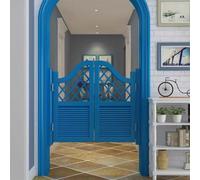 HEFJIAYCIQ Porte A Battente Per Bar, Porte A Battente Interne in Legno Massello Con Cerniere A Chiusura Automatica, Per Centri Commerciali, Cucine, Salotti E Separé,Blue 1,120x100cm