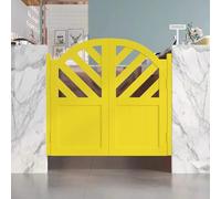 HEFJIAYCIQ Porte A Battente Per Saloon E Caffè, Porte A Battente in Legno Massello Con Cerniere, Per Porte, Cucine, Bar, Cantine, Verande E Scale,Giallo,120x90cm