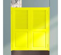 HEFJIAYCIQ Porte A Battente, Porte Saloon in Legno Con Chiusura Automatica E Cerniere, Per Porte, Bar, Cucine E Arredamento,Giallo,80x100cm