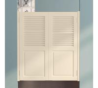 HEFJIAYCIQ Porte A Battente, Porte Saloon in Legno Con Chiusura Automatica E Cerniere, Per Porte, Bar, Cucine E Arredamento,Natural,80x90cm