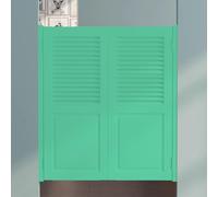 HEFJIAYCIQ Porte A Battente, Porte Saloon in Legno Con Chiusura Automatica E Cerniere, Per Porte, Bar, Cucine E Arredamento,Green 2,80x90cm