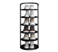 HEFJIAYCIQ Scaffale Per Scarpe A 5/6/7/8 Ripiani, Scaffale Verticale Personalizzato Fai Da Te Salvaspazio, Organizer Per Ingresso, Porta D'ingresso O Armadio,6 tier black,27x91cm