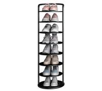 HEFJIAYCIQ Scaffale Per Scarpe A 5/6/7/8 Ripiani, Scaffale Verticale Personalizzato Fai Da Te Salvaspazio, Organizer Per Ingresso, Porta D'ingresso O Armadio,8 tier black,27x121cm
