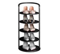 HEFJIAYCIQ Scaffale Per Scarpe A 5/6/7/8 Ripiani, Scaffale Verticale Personalizzato Fai Da Te Salvaspazio, Organizer Per Ingresso, Porta D'ingresso O Armadio,5 tier black,27x76cm