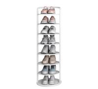 HEFJIAYCIQ Scaffale Per Scarpe A 5/6/7/8 Ripiani, Scaffale Verticale Personalizzato Fai Da Te Salvaspazio, Organizer Per Ingresso, Porta D'ingresso O Armadio,8 tier white,27x121cm