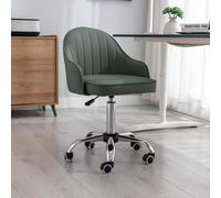 HEFJIAYCIQ Sedia Da Ufficio, Sedia Da Computer Girevole Con Supporto Ergonomico Per La Schiena in Pelle PU, Per Lavorare, Studiare, Giocare E Rilassarsi,Green 1,42~56cm