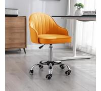 HEFJIAYCIQ Sedia Da Ufficio, Sedia Da Computer Girevole Con Supporto Ergonomico Per La Schiena in Pelle PU, Per Lavorare, Studiare, Giocare E Rilassarsi,Orange 1,42~56cm