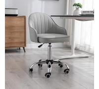 HEFJIAYCIQ Sedia Da Ufficio, Sedia Da Computer Girevole Con Supporto Ergonomico Per La Schiena in Pelle PU, Per Lavorare, Studiare, Giocare E Rilassarsi,Gray 1,42~56cm
