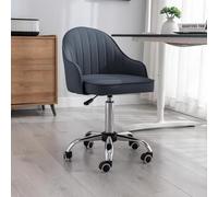 HEFJIAYCIQ Sedia Da Ufficio, Sedia Da Computer Girevole Con Supporto Ergonomico Per La Schiena in Pelle PU, Per Lavorare, Studiare, Giocare E Rilassarsi,Black 1,42~56cm