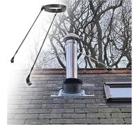 HEFJIAYCIQ Supporti Per Tubi in Acciaio Inossidabile 304 Per Montaggio A Parete E A Soffitto, Staffa Di Fissaggio Per Tubi Industrial Decor, Garantisce Stabilità Contro Vento E Neve,Argento,280mm