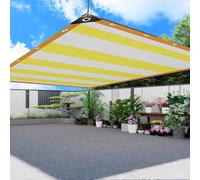 HEFJIAYCIQ Telo Da Ombra A Strisce Gialle Per Giardino, Telo Ombreggiante A Rete Durevole Con Occhielli Rinforzati, Per Serre, Piante, Pollai, Pergole, Tettoie,Giallo,2x5m