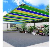 HEFJIAYCIQ Telo Ombreggiante A Strisce 70% Con Occhielli, Telo Di Copertura Pergola, Telo A Rete Per Patio, Esterno, Giardino, Cortile,Blu,5x9m