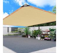HEFJIAYCIQ Telo Ombreggiante Beige Per Giardino, 80% Ombreggiatura Pergola Mesh Tarp Con Occhielli E Corda, Per Balconi Carport Pavimenti Serra,Beige,3x5m