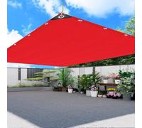 HEFJIAYCIQ Telo Rosso Per Giardino, Durevole Mesh Tarp Pergola Baldacchino Con Occhielli, Rete Parasole Per Le Piante Del Patio Rete Parasole Per Esterni,Rosso,11x12m