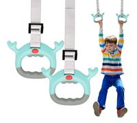 HEFLYCCTV Anelli da ginnastica, barra trapezio professionale per bambini, anelli per trazioni, parco giochi per bambini, attrezzature da palestra per esercizi a casa, cinghia regolabile per
