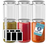 HEFTMAN Barattoli per conserve, 6 pezzi