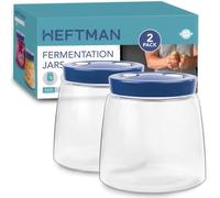 HEFTMAN Barattolo per fermentazione con presa d'aria a 1 via, 1 L, confezione da 2 (blu)