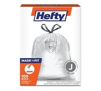 Hefty Realizzati per adattarsi ai sacchetti della spazzatura, adatti a simplehuman taglia J (12 galloni), 100 pezzi (5 sacchetti da 20 sacchetti ciascuno)