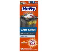 Hefty Sacchetti della spazzatura per carrello, 65 galloni, 10 sacchetti