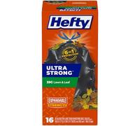 Hefty Sacchetti per la spazzatura ultra resistenti per prato e foglie, 39 galloni, 16 pezzi