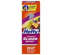 Hefty Slider Storage Bags, Quart, 20 pezzi