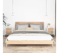 HEFZGDB 2 comodini bianchi, 40 x 30 x 55,5 cm, in legno e ferro, con cassetto e vano porta per riporre oggetti, tavolini stabili, design scandinavo, per camera da letto durevole