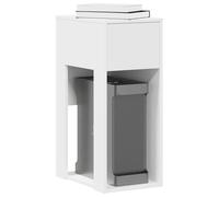 HEFZGDB Armadietto per computer con cassetto, bianco, 30 x 44 x 74 cm, organizzazione ufficio sottoscrivania. Il robusto mobile per PC in legno offre molto spazio con uno scomparto aperto