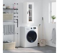 HEFZGDB Armadio da parete senza tempo in legno per l'arredamento di interni: armadio sospeso con molto spazio per il montaggio a parete senza superficie sul pavimento, bianco, 34,5 x 34 x 90 cm
