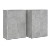 HEFZGDB Credenza 2 pezzi, grigio cemento, 60 x 31 x 84 cm, in legno di seta, per soggiorno, buffet, cucina, vetrina, soggiorno, per dessert, negozio, soggiorno, cucina, bar