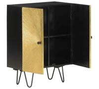 HEFZGDB Credenza 55 x 30 x 75 cm, in legno massiccio di mango, armadietto multiuso per sala da pranzo, soggiorno, dessert, cucina