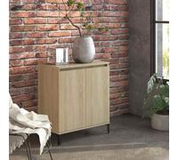 HEFZGDB Credenza industriale con gambe in metallo e due ante come libreria robusta e armadietto d'appoggio con grande capacità per una conservazione stabile e durevole