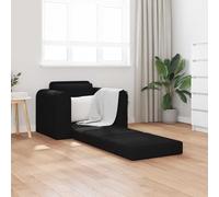 HEFZGDB Divano da pavimento con fodere sfoderabili e morbido rivestimento in poliestere come divano letto trasformabile meccanicamente - Moderno divano letto nero 98 x 71 x 83 cm