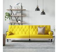 HEFZGDB Divano letto in tessuto giallo chiaro con braccioli, schienale regolabile, comodo letto per gli ospiti, materiale durevole, traspirante, divano letto per soggiorno