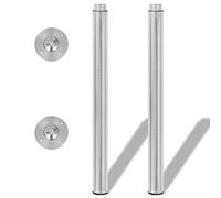HEFZGDB Gambe Telescopiche Tavolo 2 pz Nichel Spazzolato 710 mm-1100 mm Gambe del tavolo da pranzo Gambe per mobili Gambe scrivania Adatto a cucina, ufficio, bordo piscina.
