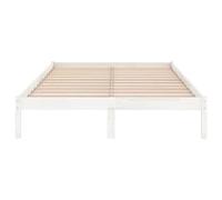 HEFZGDB Giroletto Bianco in Legno Massello 120x190 cm Small Double Struttura Letto Matrimoniale