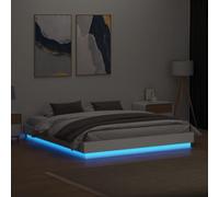 HEFZGDB Giroletto con Luci LED Bianco 180x200 cm Letto King Size Giroletto Matrimoniale Bed Frame Single Bed per Camera Da Letto Camera Degli Ospiti Albergo Dormitorio