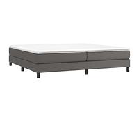 HEFZGDB Letto a molle con materasso grigio, 200 x 200 cm, in ecopelle, letto per gli ospiti, letto singolo per camera da letto, camera degli ospiti, alberghi, soggiorno