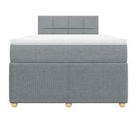 HEFZGDB Letto a molle con materasso, grigio chiaro, 120 x 190 cm, in tessuto, letto matrimoniale, letto per gli ospiti, telaio per letto singolo, per alberghi, soggiorno, camera da letto