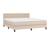 HEFZGDB Letto a molle, materasso marrone cappuccino, 180 x 200 cm, in ecopelle, letto per gli ospiti, letto singolo per camera da letto, albergo, soggiorno, camera degli ospiti